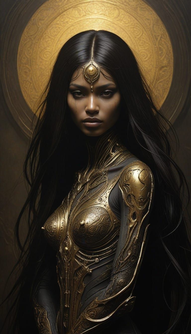 Ethereal transformation in shadows of mystery