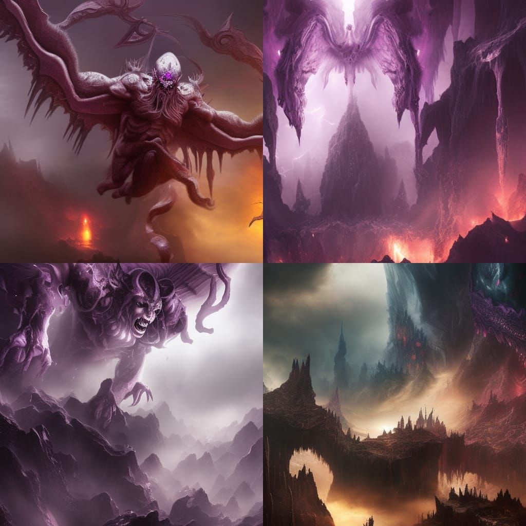 Infant Chaos Demon Emerging from the Abyss