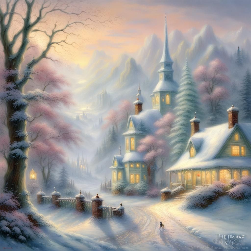 Ethereal Winter Wonderland in Luminist Style