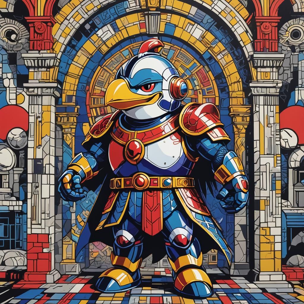 Meta Knight in Ancient Temple, Pop Art Style