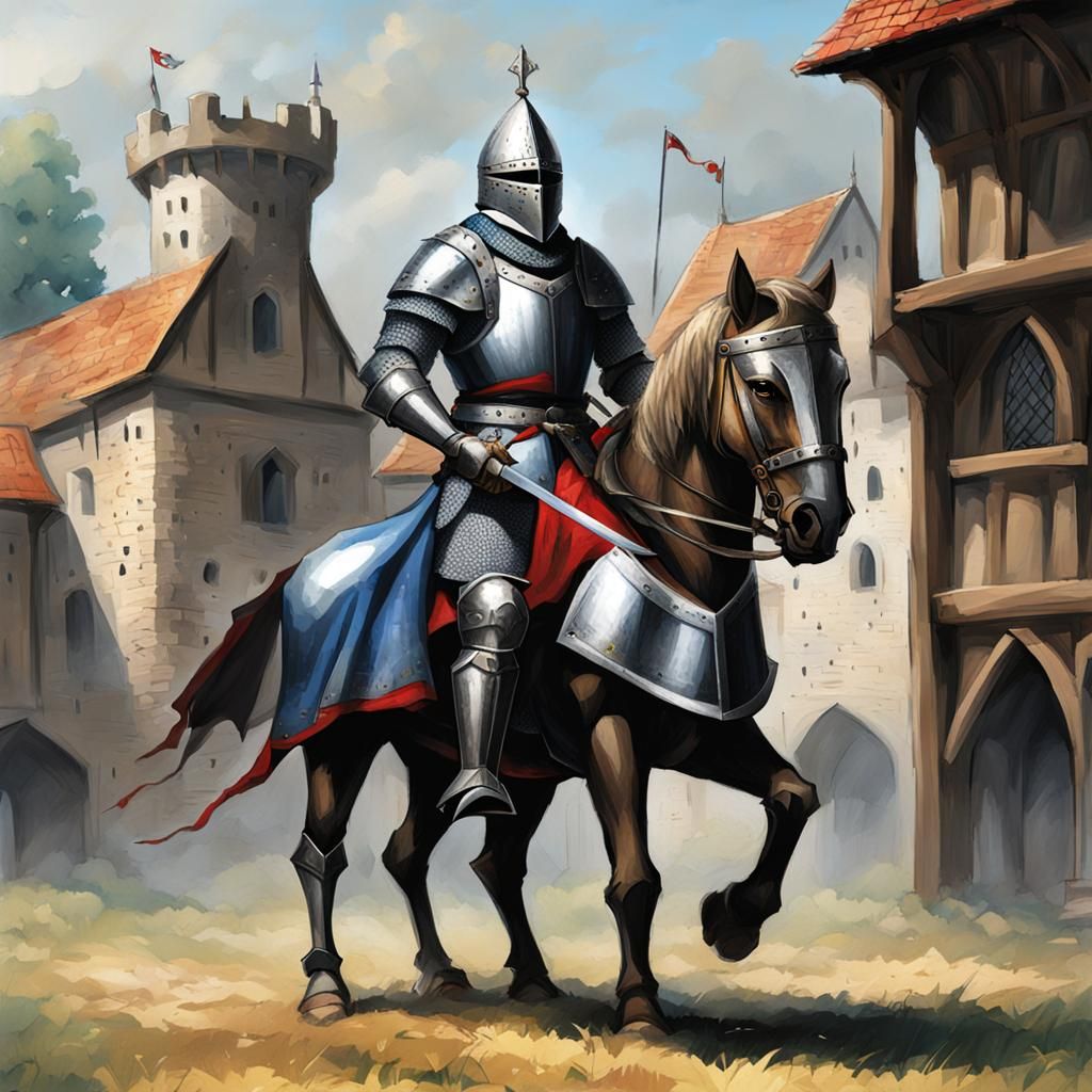 Noble Medieval Knight in Shining Armor