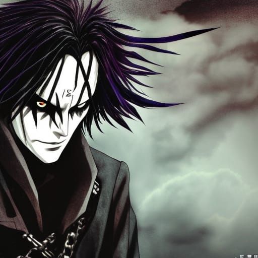 The Crow Anime Key Visual: Dark Rebirth
