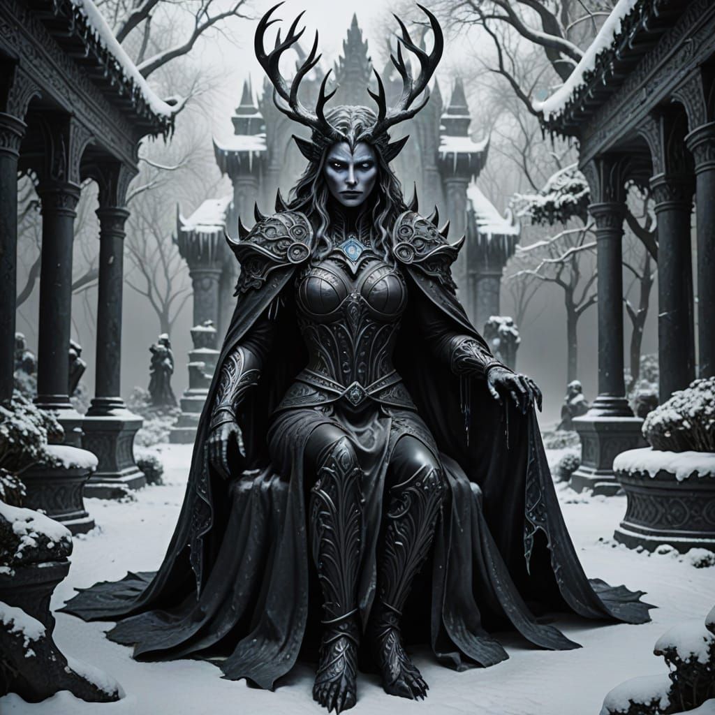 Frozen Scream Garden: Ice Statues of Terrified Creatures