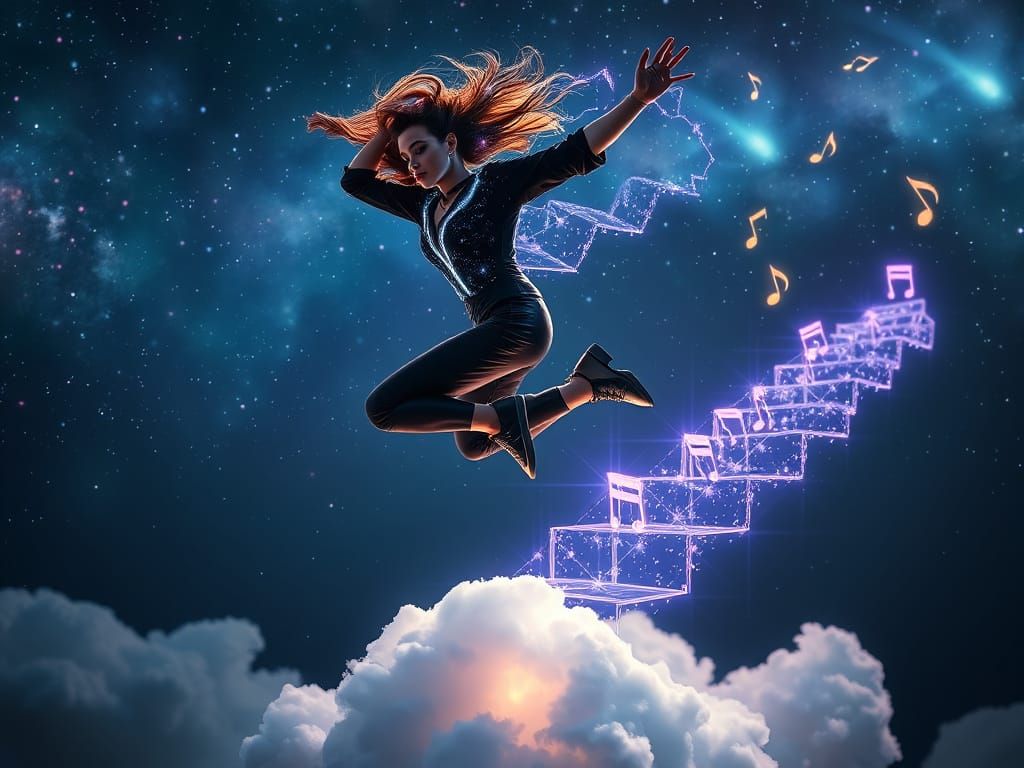 Alchemist Leaps From Cloud in Surreal Scene