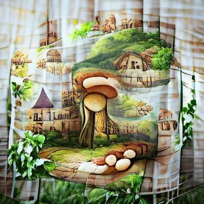 Enchanted Mushroom House in Fairy Tale Forest