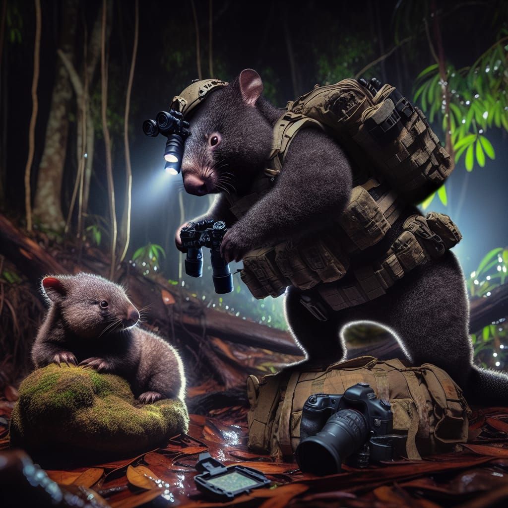 Heroic Wombat Mission: Stealth Rescue at Night