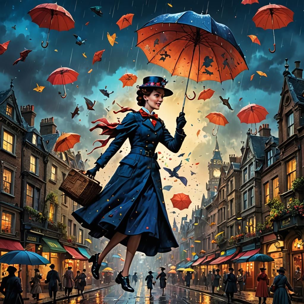 Flying Mary Poppins: Just a Spoonful of Sugar☂️