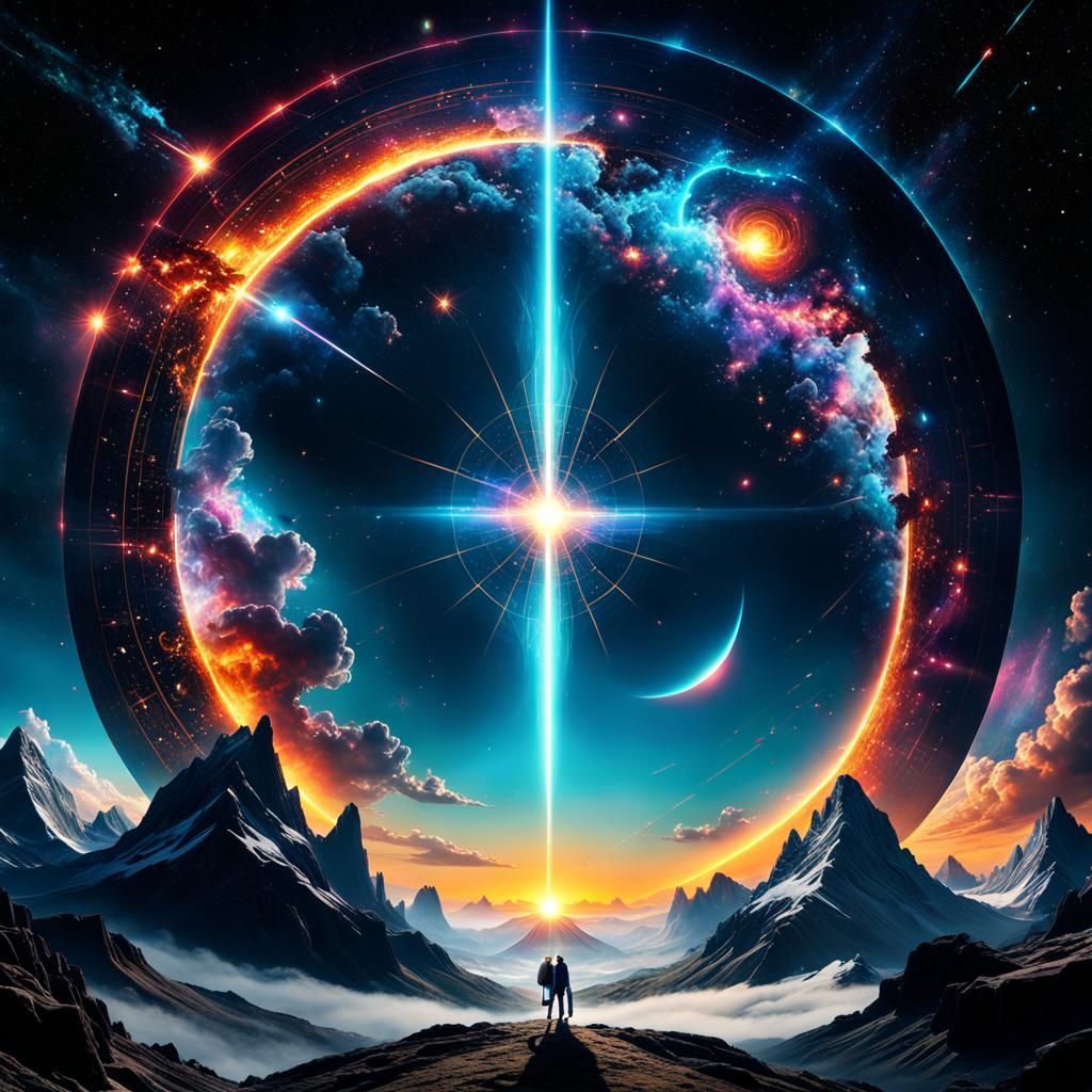 Cosmic Time Opens: A Digital Matte Painting of Divine Love