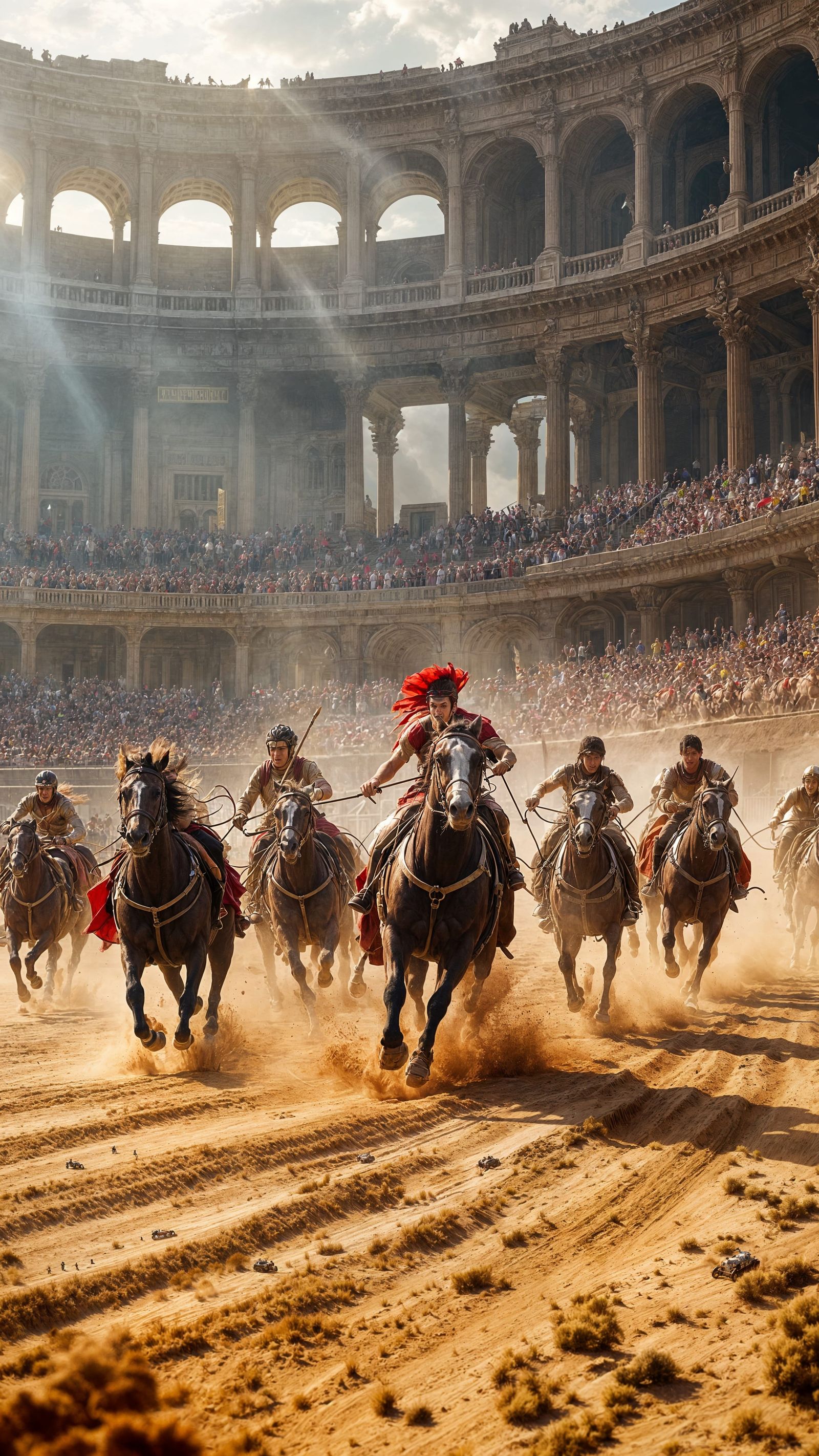 Thrilling Roman Chariot Race in Cinematic Glory
