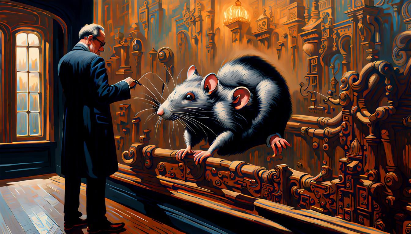 Victorian Detective Inspects Rat Graffiti Art
