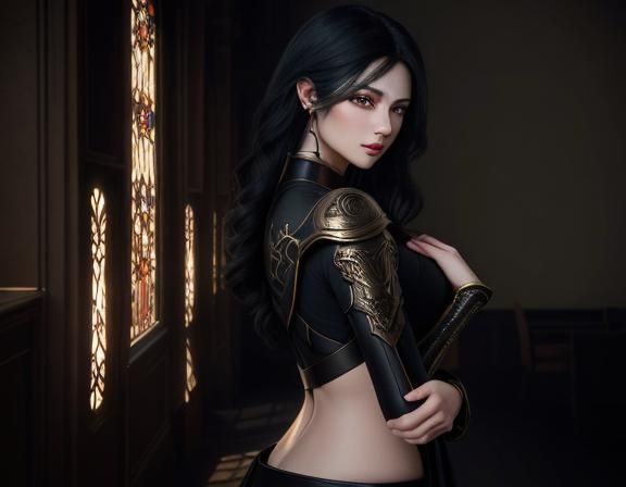 Gorgeous Woman in Library: Photorealistic 8K Portrait