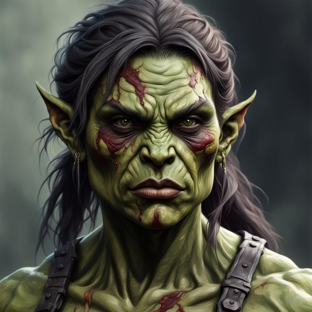 Cyberpunk Orc Impressionist Masterpiece