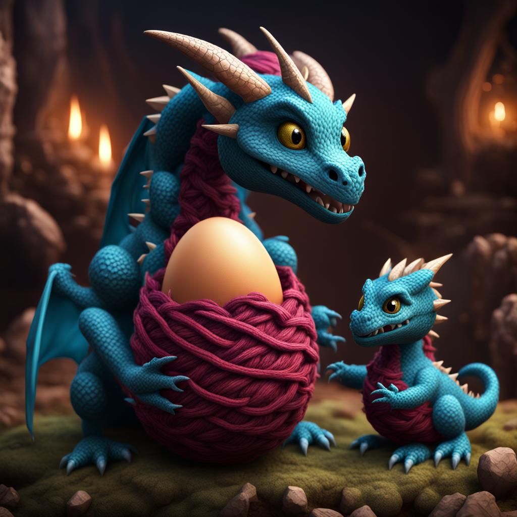 Yarn Dragons and Button Eggs: Fantasy Art