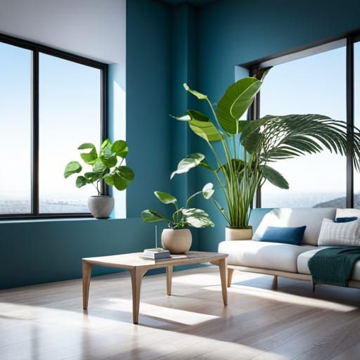 Modern Librarycore House Interior in Digital Illustration