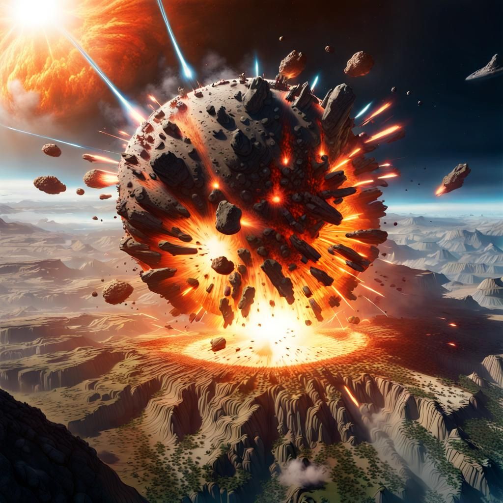 Exploding Planet Concept Art in UHD 4K