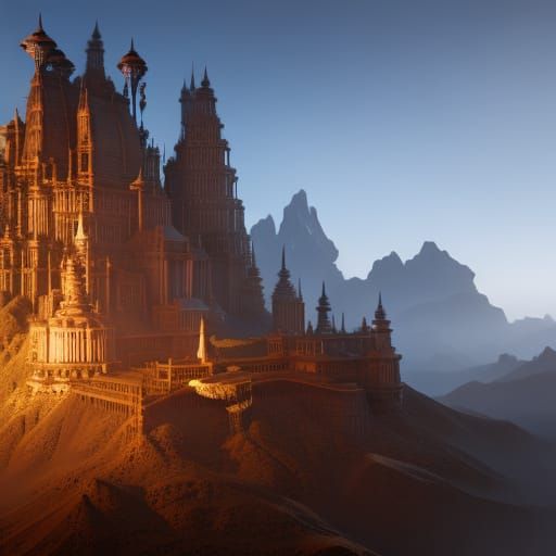 Detailed Nickel Emperor Fantasy Concept Art