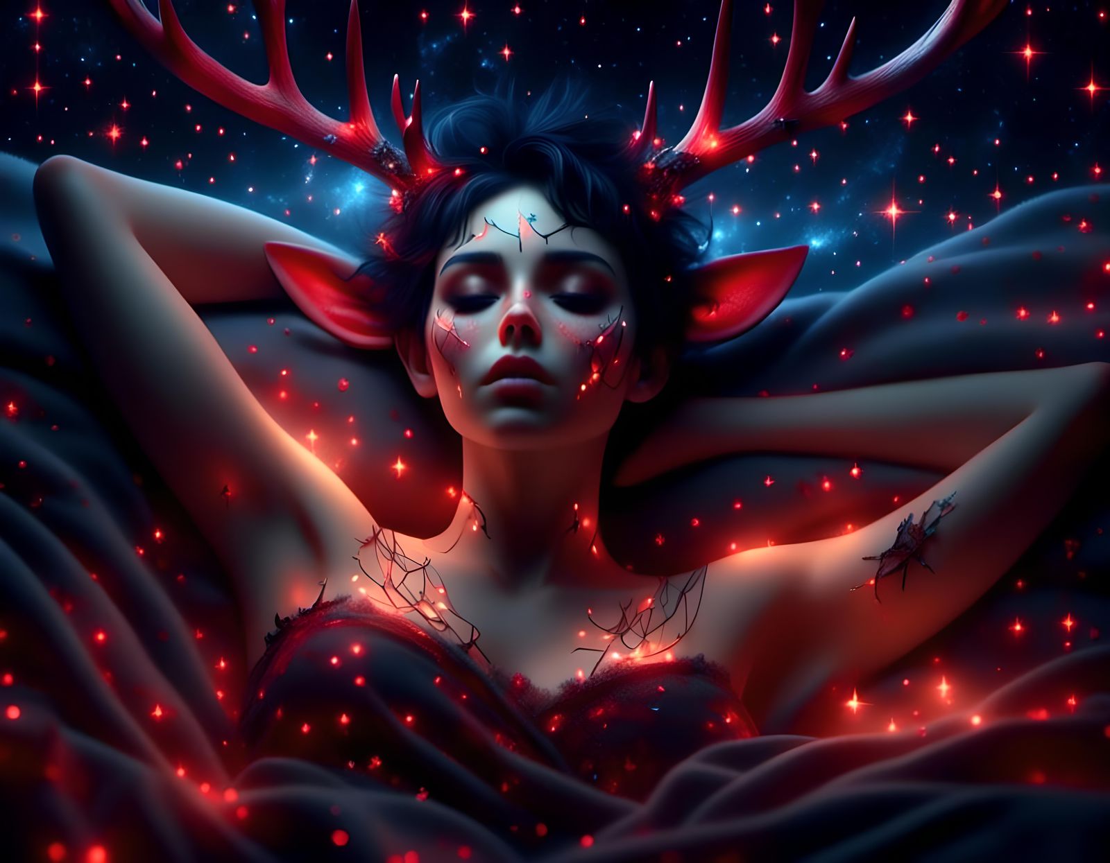 She sleeps amongst the stars