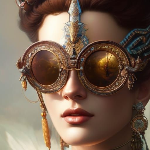 Fantasy Warrior Portrait with Funky Eyewear