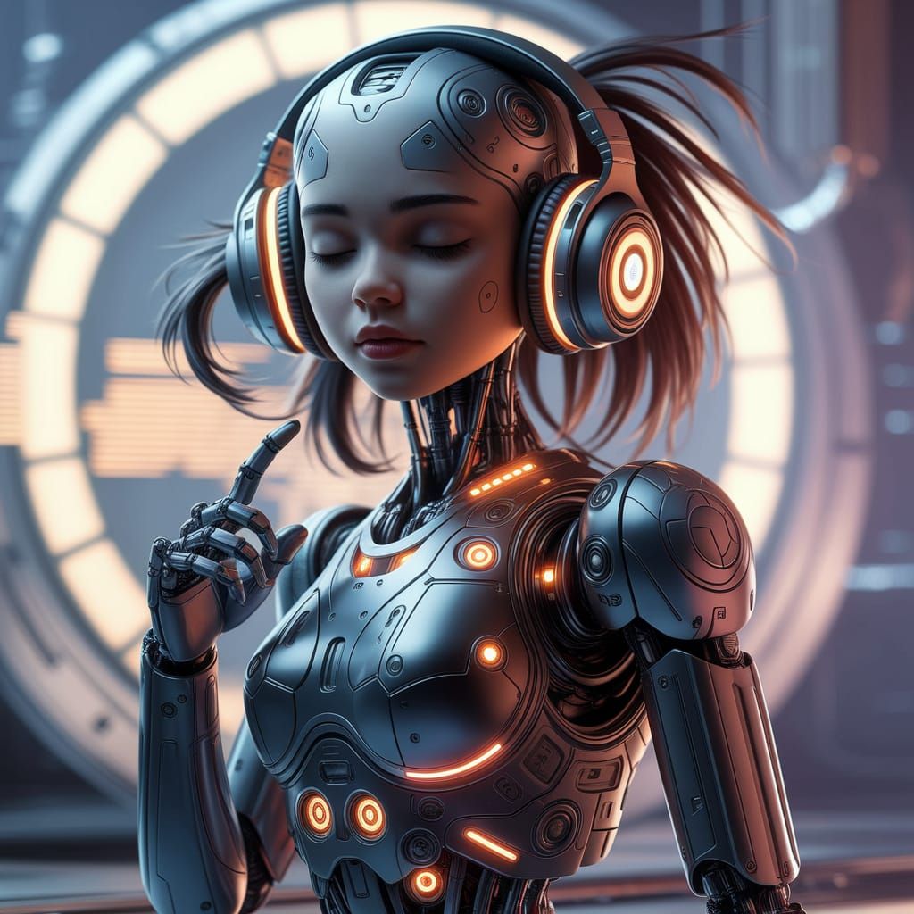 Clockwork Droid Dances in Futuristic Factory