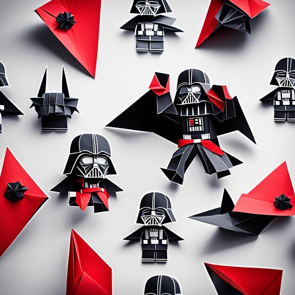 Darth Vader Origami Papercraft Sculpture