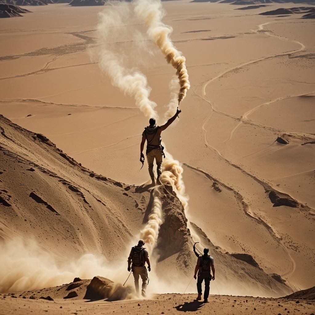 David's Victory: Goliath Fallen in Arid Desert