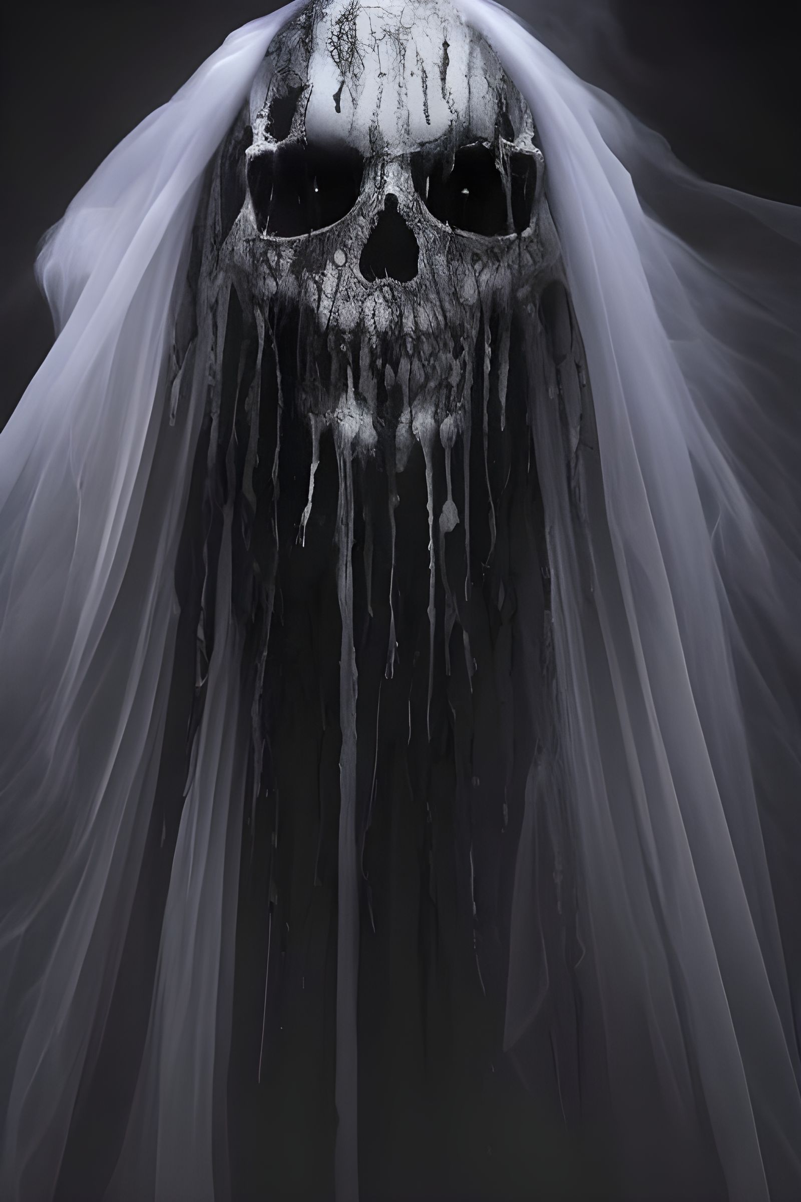 Creepy Psychedelic Ghost in Hyperrealism