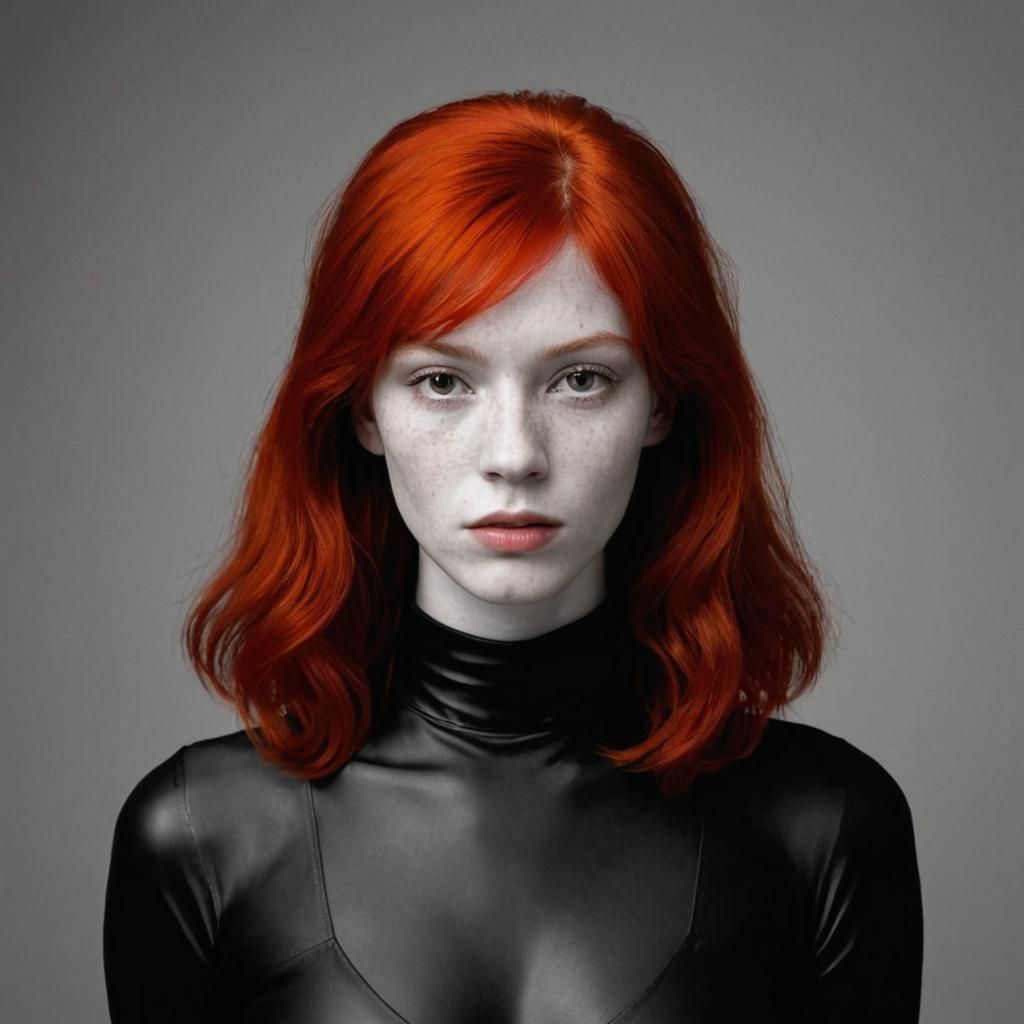 Redhead Portrait in Mapplethorpe Style
