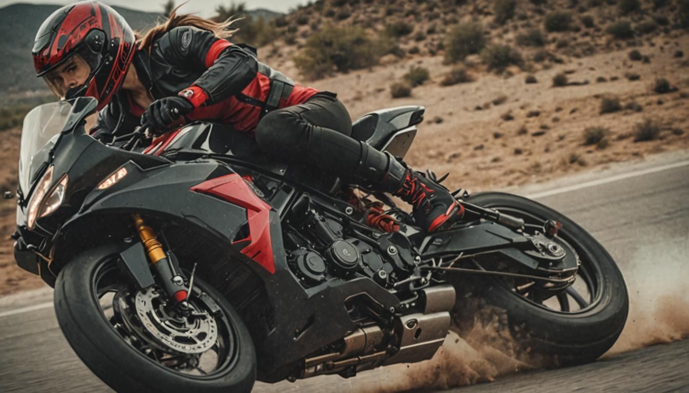 Dramatic Motorcycle Ride in Cinematic Style