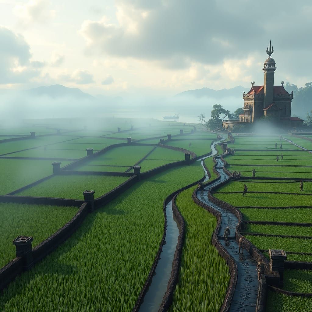 Dawn in the Brackish Delta: A Land of Ancient Magic