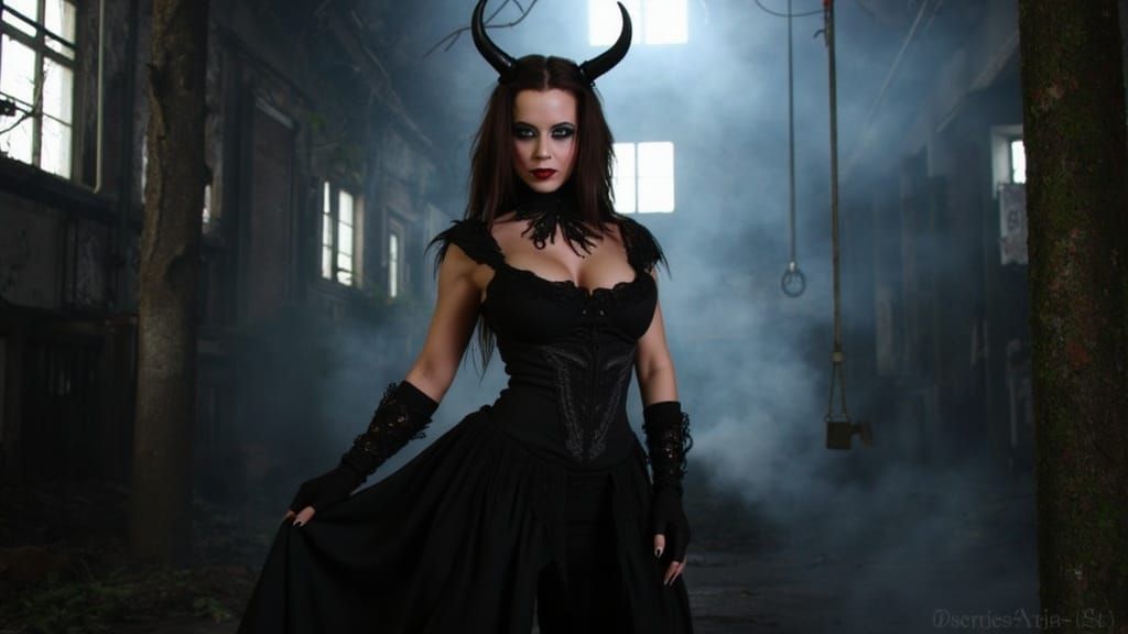 Gothic Goddess in Dark Fantasy Realm