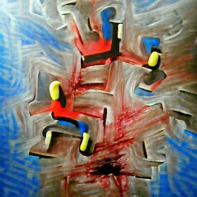 Abstract AI-Generated Design with Fluid Shapes