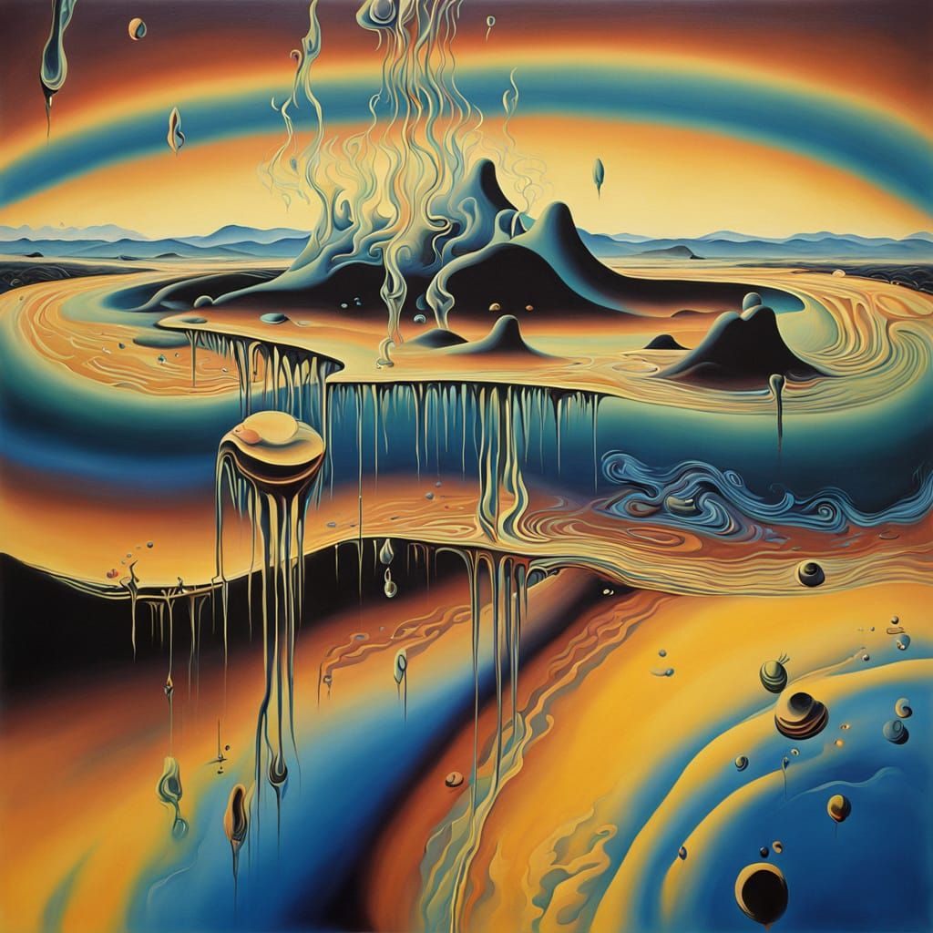 Surrealist Soundscape: Psychedelic Colors Blend