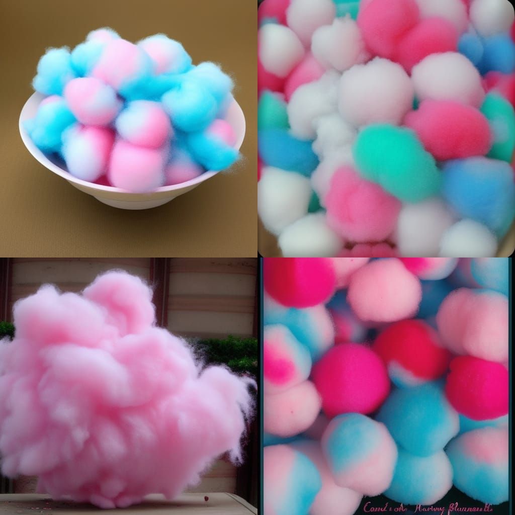 AI Generated Cotton Candy Creation