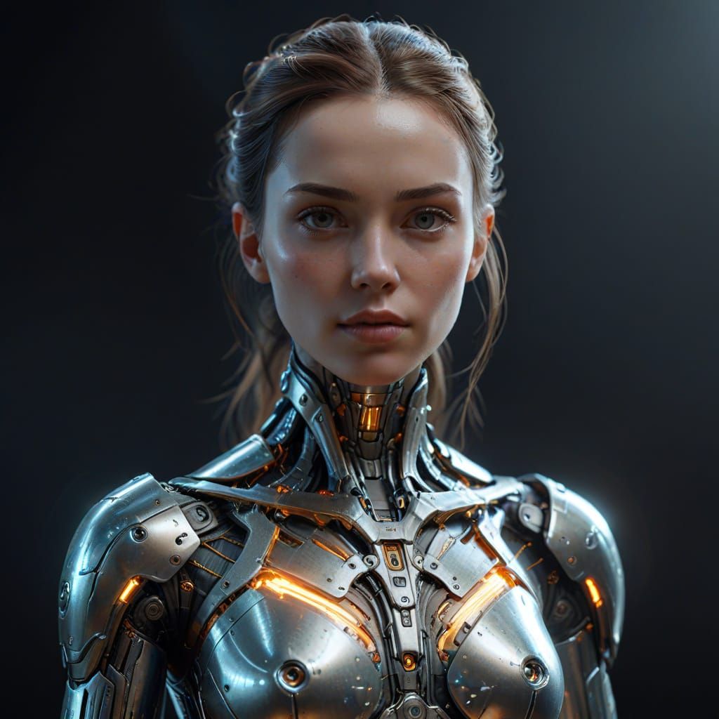 Ethereal Android in Soft Glowing Light