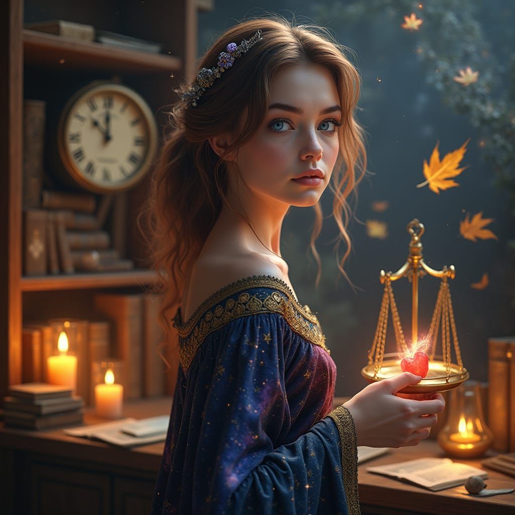 AuDHD Woman in Surreal Landscape of Order and Chaos