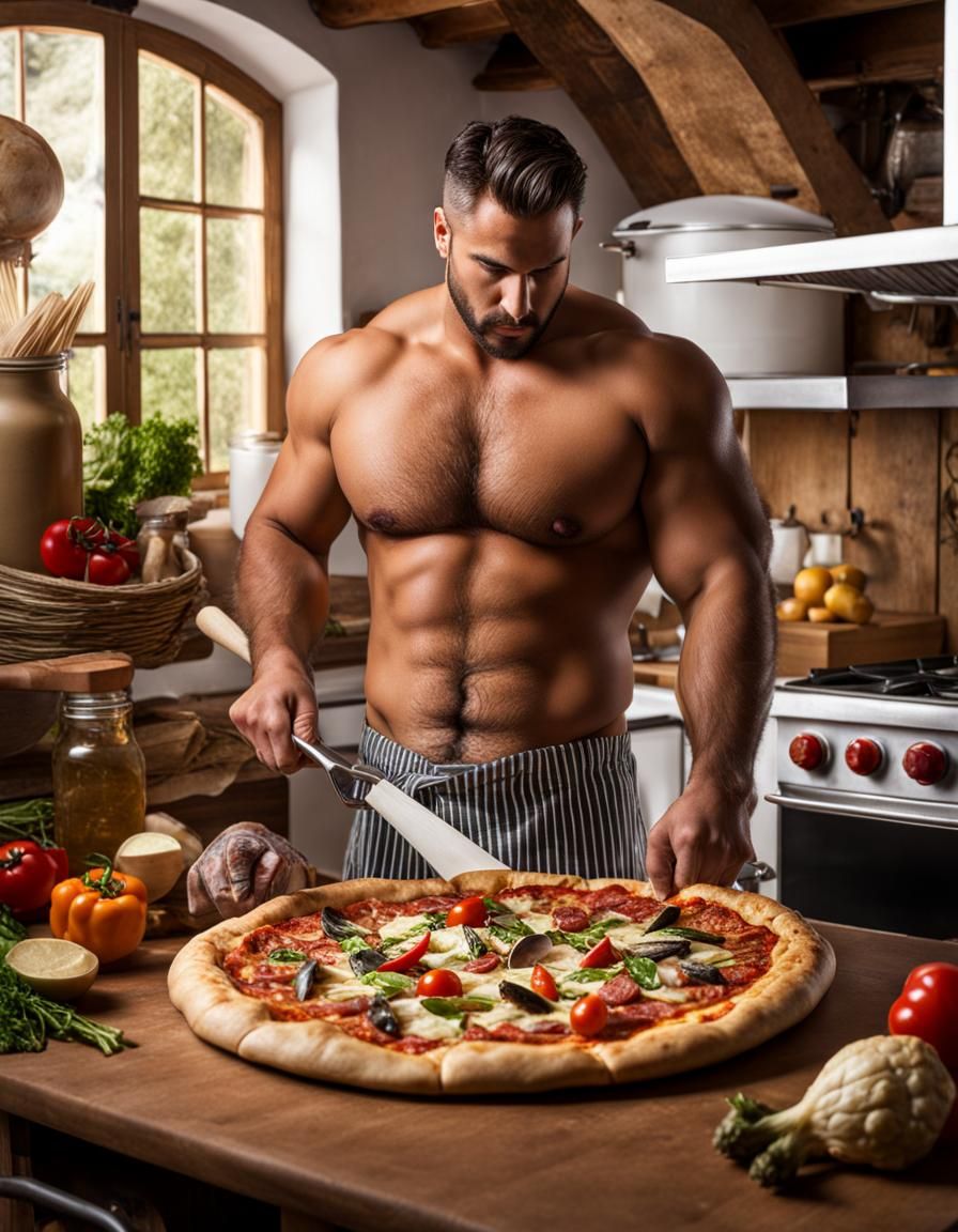 Attractive Gay Italian Cook Presents Artichoke Pizza