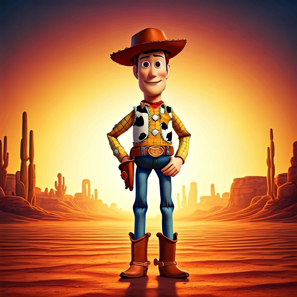 Sheriff Woody in Mexico: 3D Pixar-Style Render