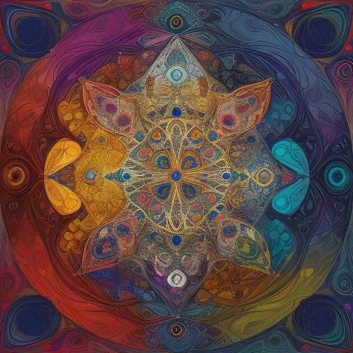 Surreal Woman with Silver Skin and Colorful Feathers