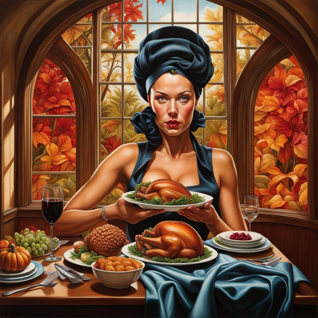 Thanksgiving Feast: A Hyperdetailed Tablescape