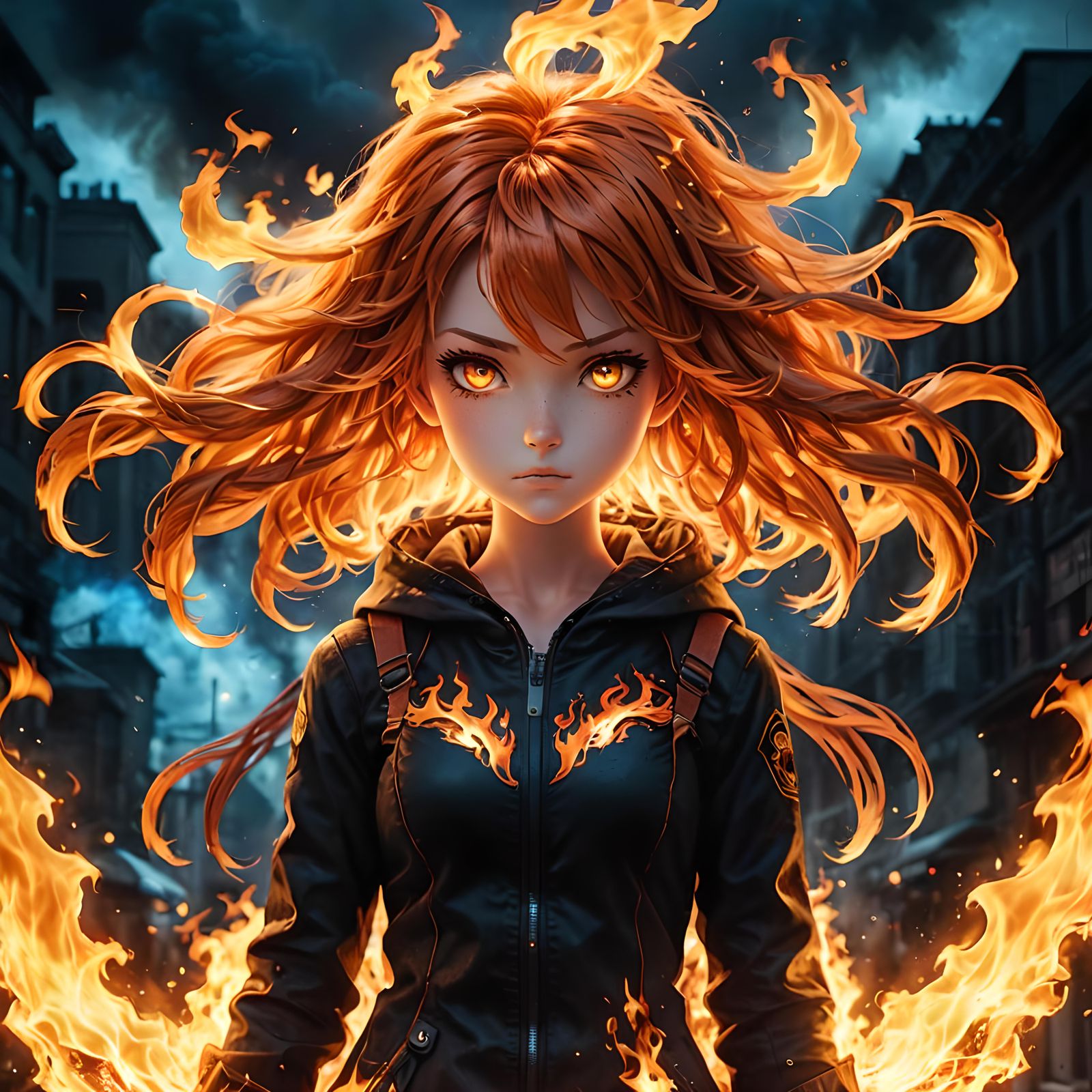 Flaming-chan Fired up!! (Evolved - 3D Anime Style)