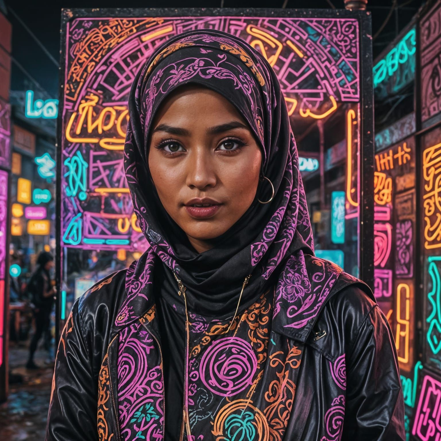 Malay Woman: Batik, Hijab and Punk in Synthwave