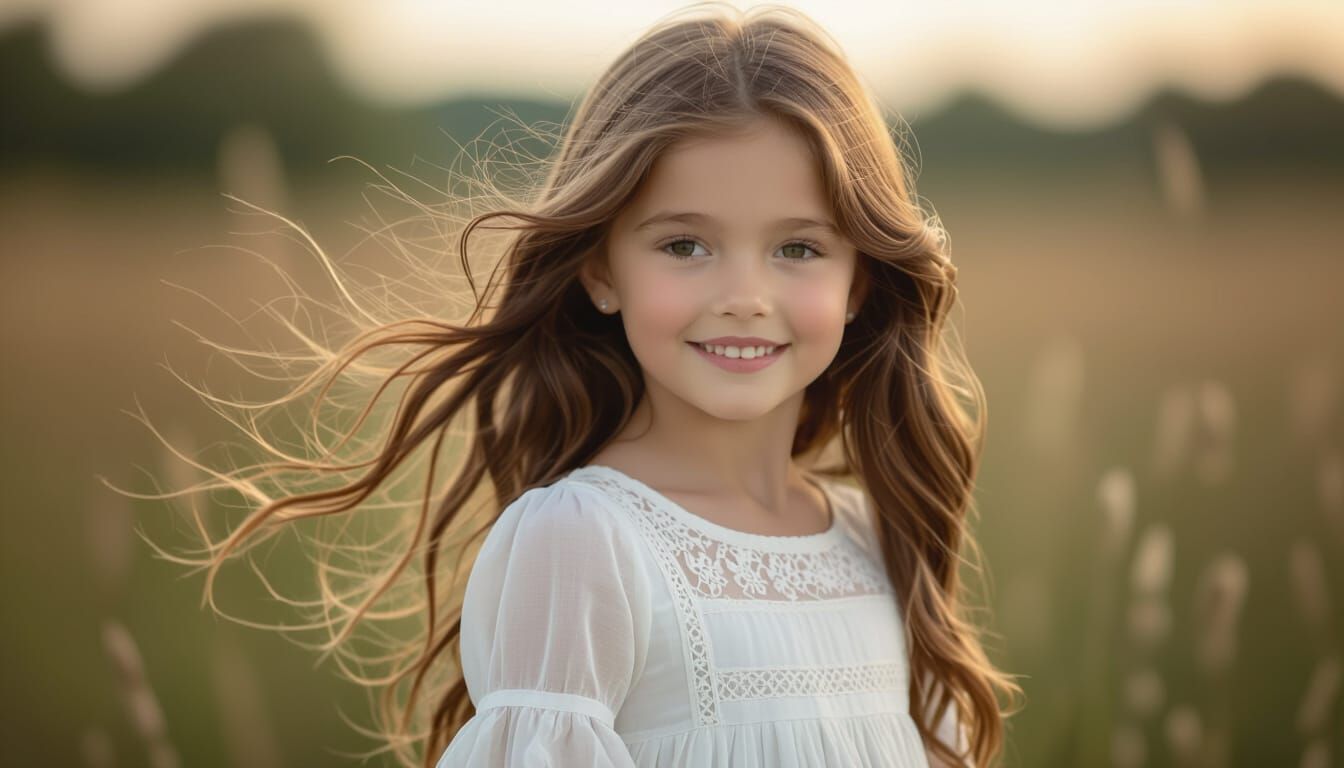 Girl in White Dress: Pre-Raphaelite Fantasy Art