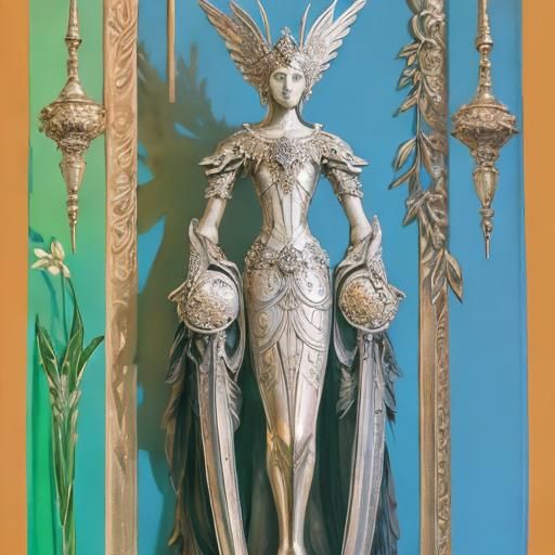 Regal Queen in Forest: Illustrative Fantasy Portrait