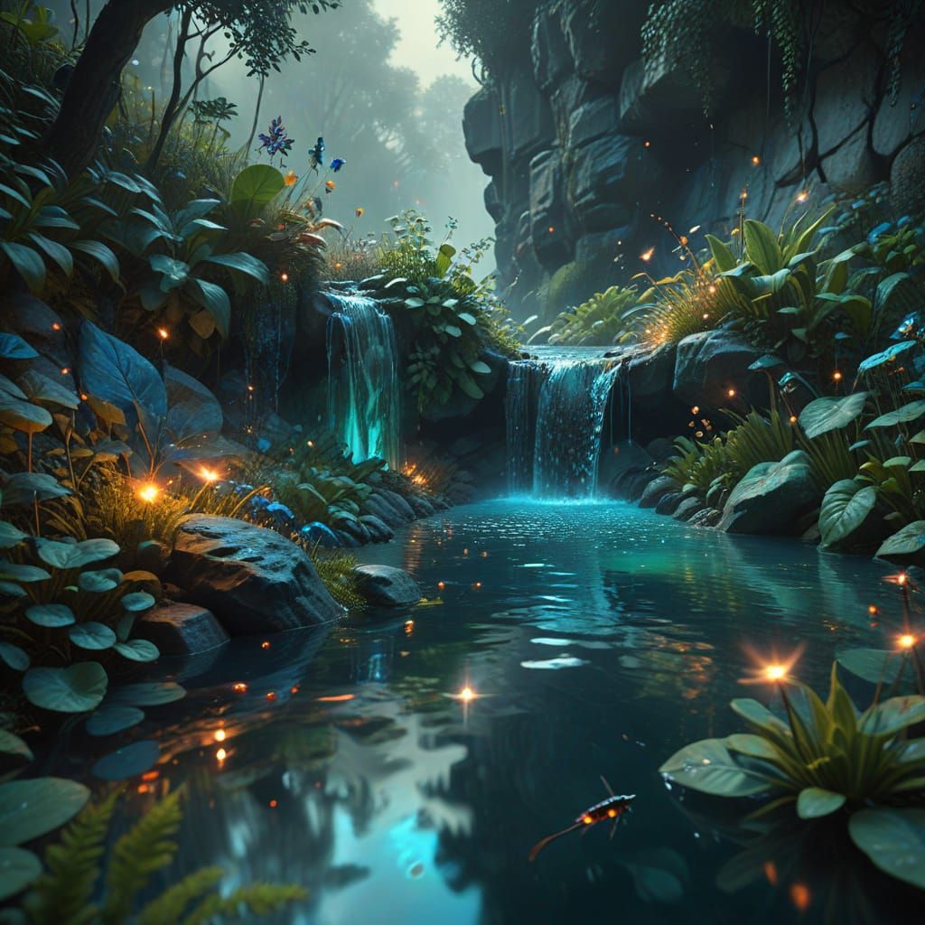 Pencil Tip Transforms into Living Landscape