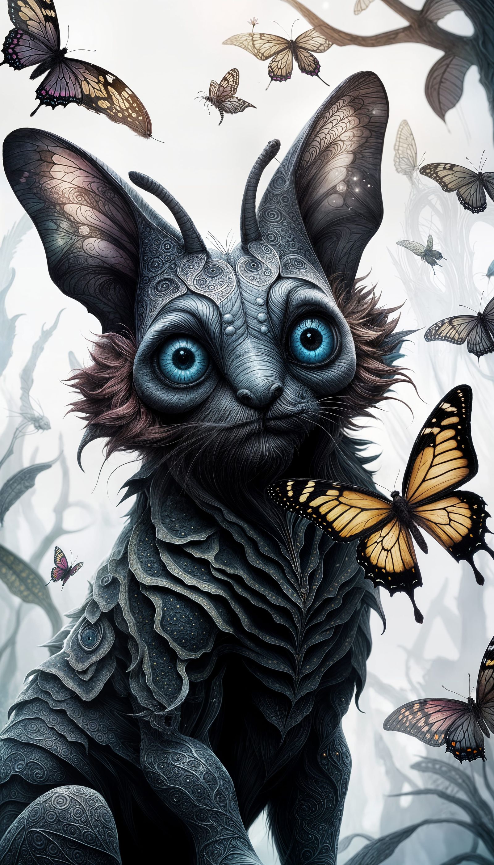 Ethereal Creature in Whimsical Wonderland, A Cinematic Maste...