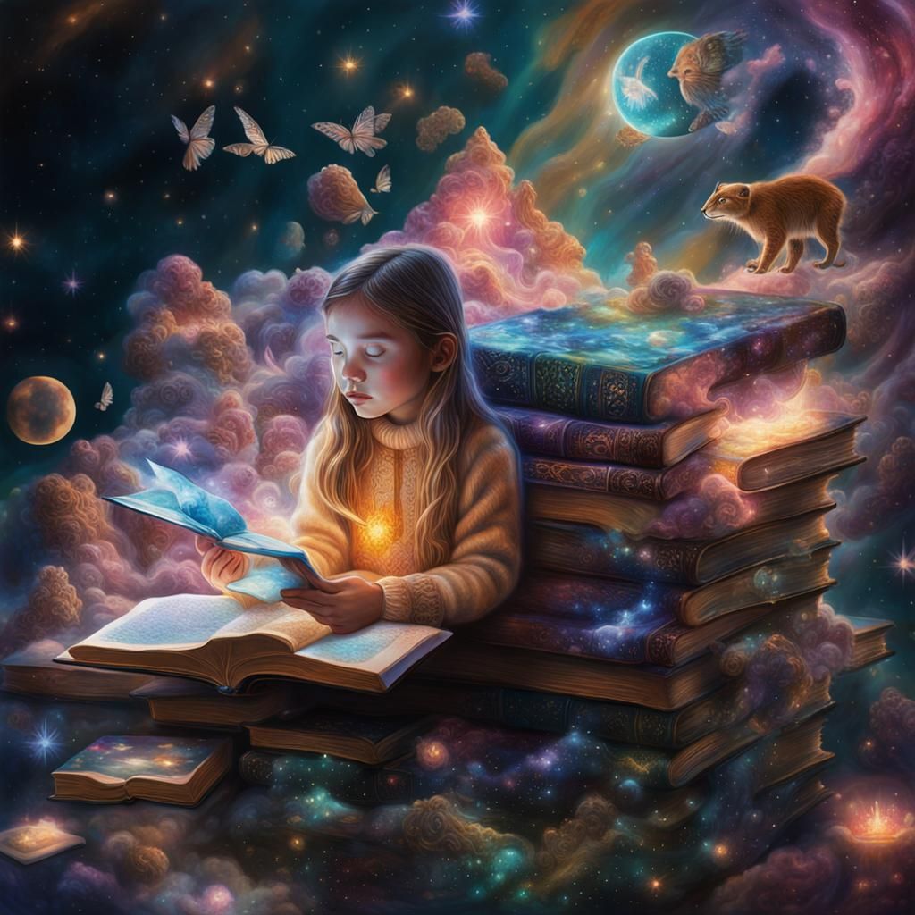 Dreamweaver's Embrace: Surreal Art Nouveau Dreamscape