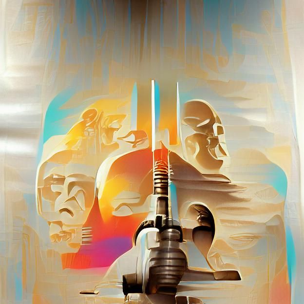 Retro Sci-Fi Vehicle on Desert Planet