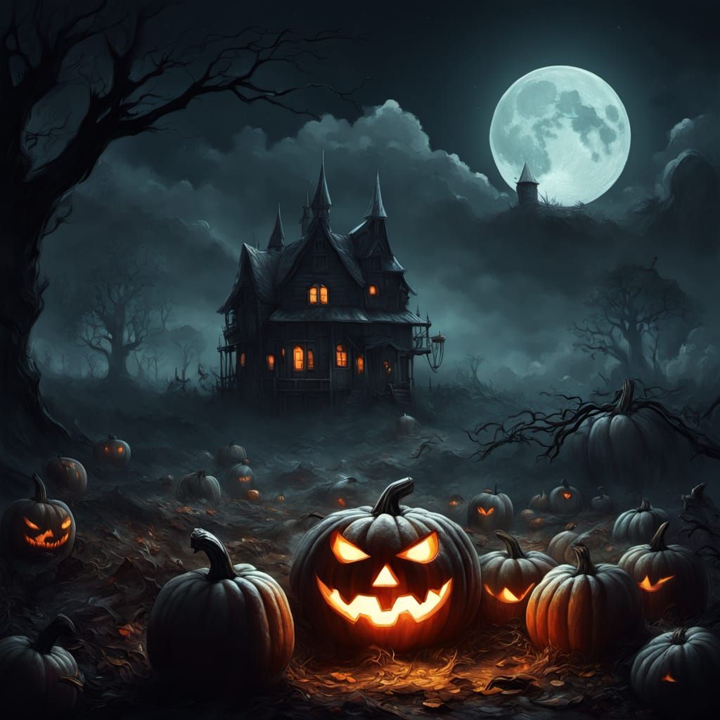 Angry Egg Photobombs Harvest Moon Over Pumpkin Patch