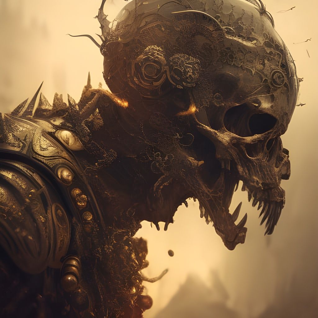 Hyperrealistic Undead King Portrait in 8k
