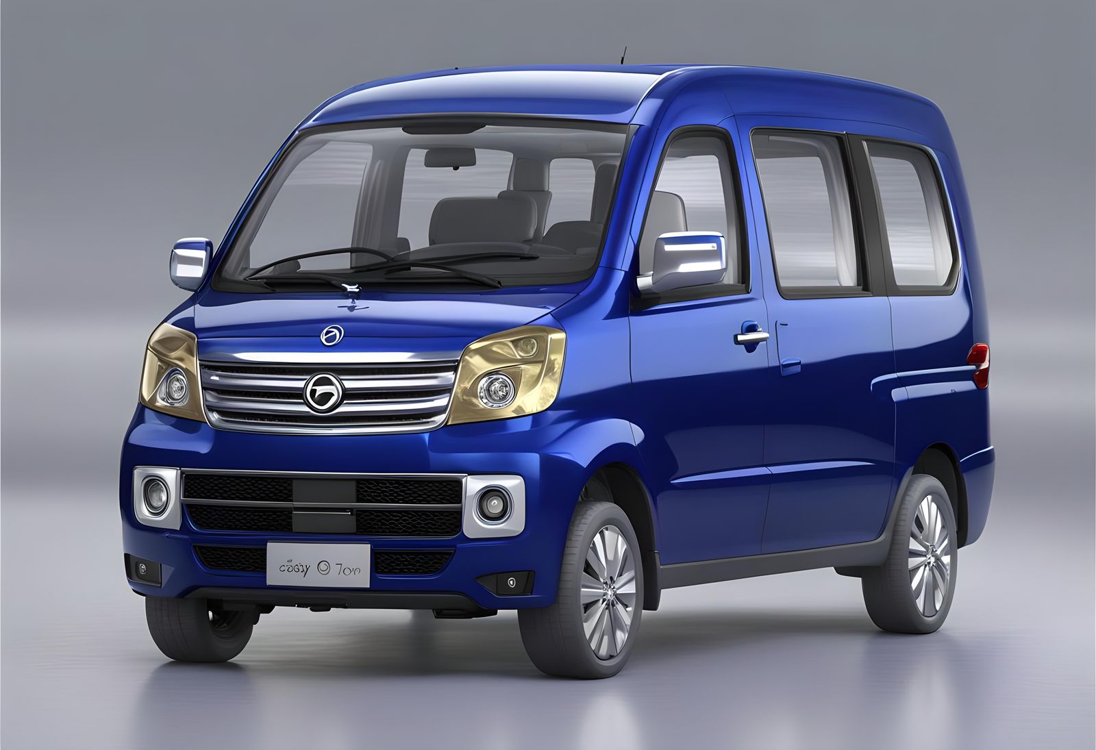 Blue 2013 SsangYong Dias Van in 3D Render